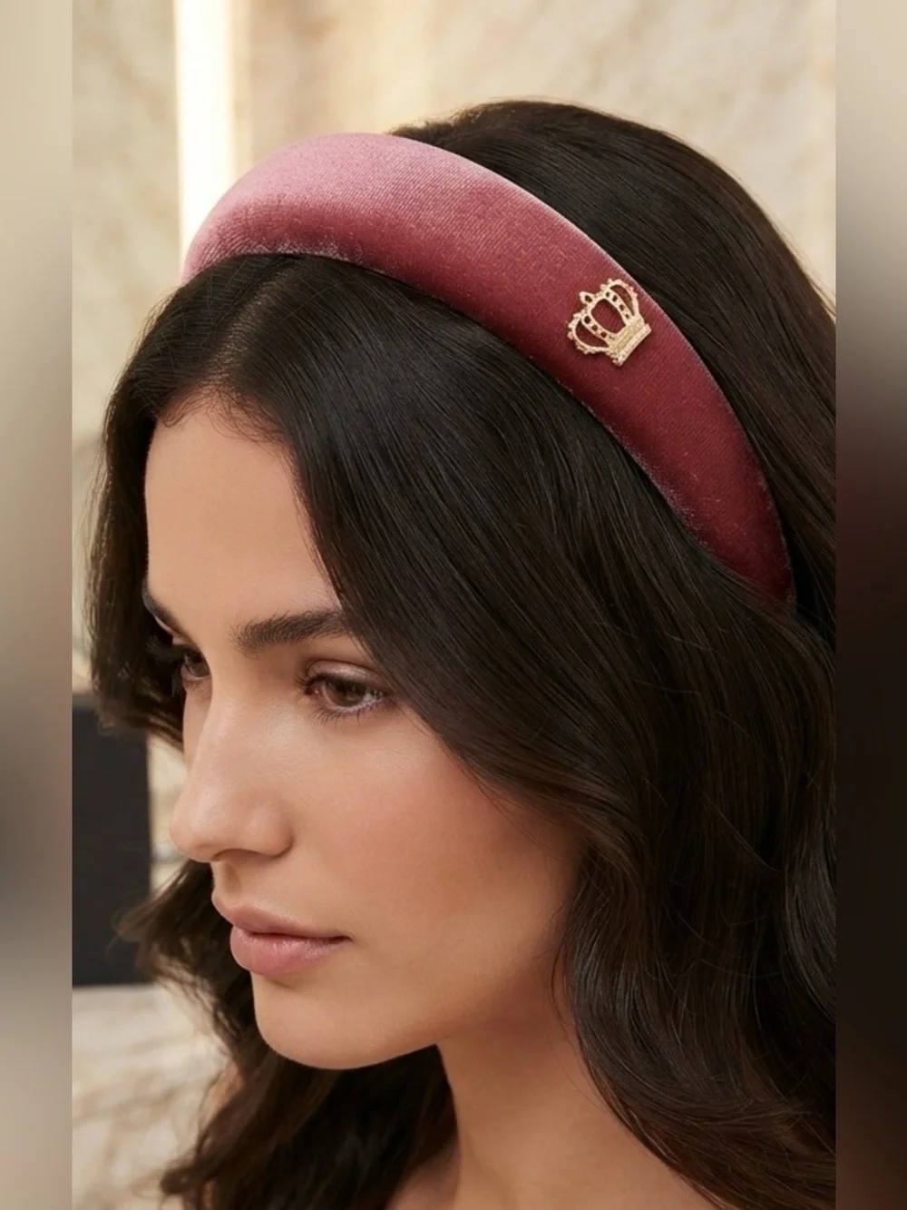 DOLCE & GABBANA BRAND NEW IN BOX LIMITED EDITION ROSE PLUSH VELVET HEADBAND